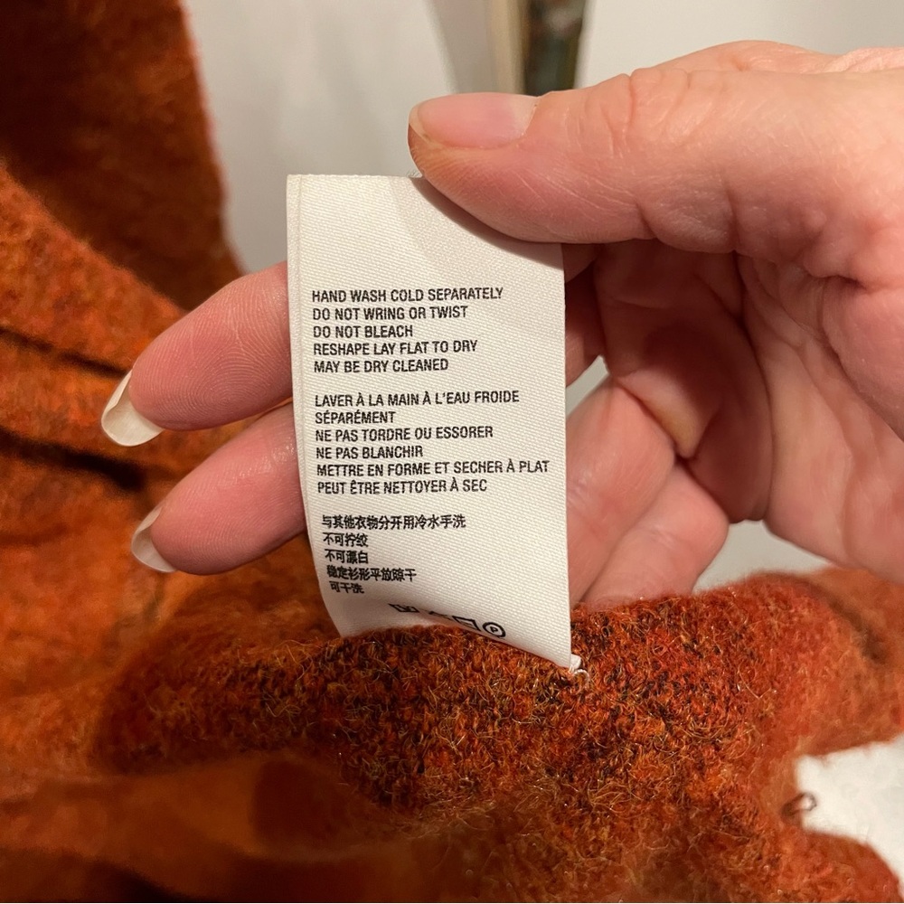 Anthropologie pumpkin heather boho oversized open front soft sweater pockets - Picture 7 of 10